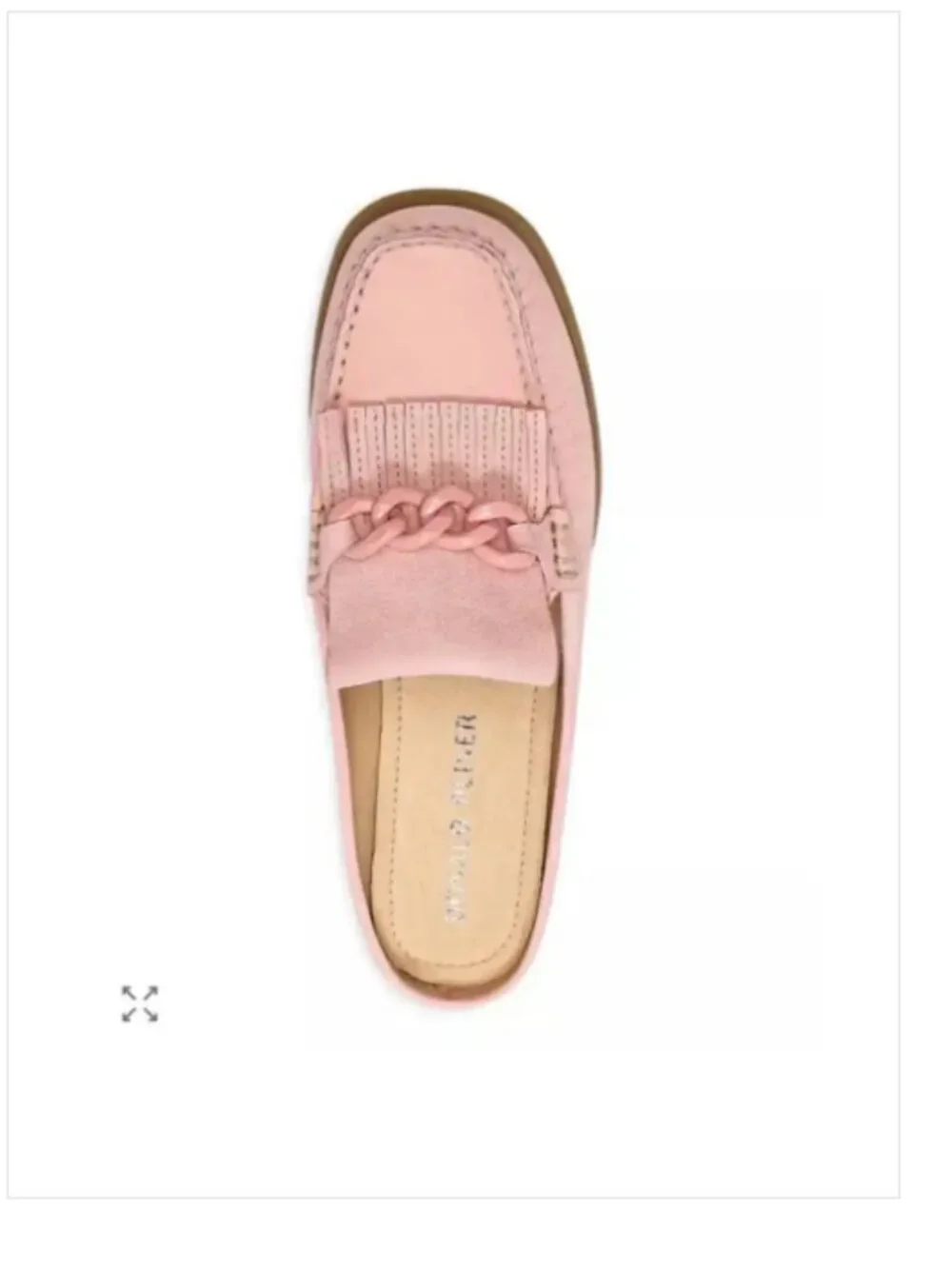 DONALD J. PLINER Pink Mika Fringe Loafer Mules Size 6.5